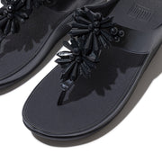 RUMBA Starburst-Bead Metallic Toe-Post Sandals