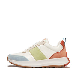 F-MODE Flow Suede-Mix Flatform Sneakers