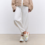 F-MODE Flow Suede-Mix Flatform Sneakers