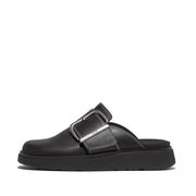 FitFlop x Song Hye Kyo GEN-FF Maxi-Buckle Contrast-Stitch Leather Mules