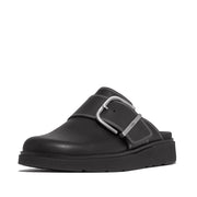 FitFlop x Song Hye Kyo GEN-FF Maxi-Buckle Contrast-Stitch Leather Mules