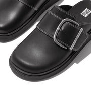 FitFlop x Song Hye Kyo GEN-FF Maxi-Buckle Contrast-Stitch Leather Mules