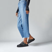 FitFlop x Song Hye Kyo GEN-FF Maxi-Buckle Contrast-Stitch Leather Mules