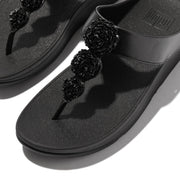 FINO Beadie-Button Metallic Toe-Post Sandals