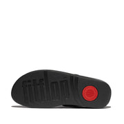 FINO Beadie-Button Metallic Toe-Post Sandals