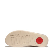 FINO Beadie-Button Metallic Toe-Post Sandals