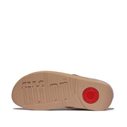 FINO Beadie-Button Metallic Toe-Post Sandals