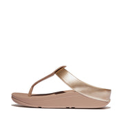 FINO Crystal-Detail Metallic Toe-Post Sandals