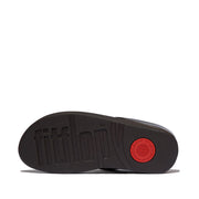 FINO Crystal-Detail Metallic Toe-Post Sandals