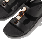 FINO Multi-Stone Leather Back-Strap Sandals