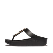 FINO Multi-Stone Leather Toe-Post Sandals