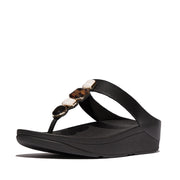 FINO Multi-Stone Leather Toe-Post Sandals