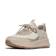 F-MODE  Knit/Suede Flatform Slip-On Laced Trainers