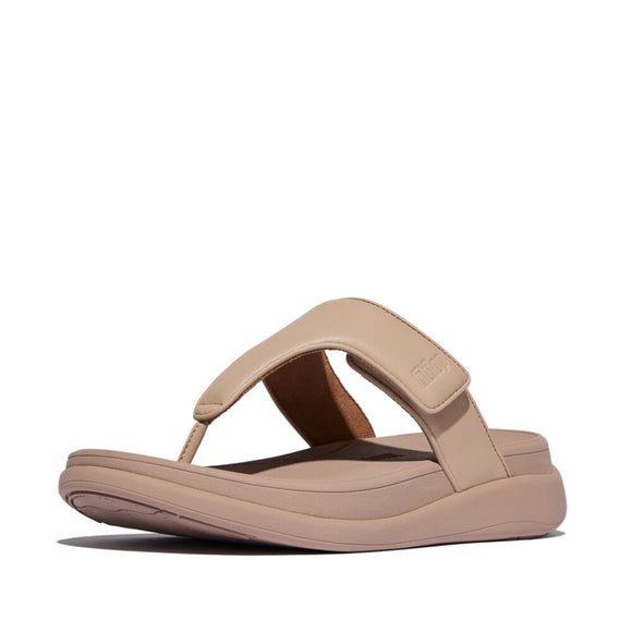 FitFlop F-Mode Go Adjustable Checkleboard-Denim Toe-Post Sandals - Light Denim main image 0