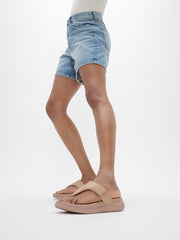 F-MODE GO Adjustable Flatform Toe-Post Sandals