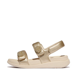 F-MODE GO Beadie-Button Adjustable Back-Straps Sandals