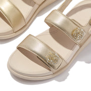 F-MODE GO Beadie-Button Adjustable Back-Straps Sandals