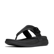F-MODE GO Beadie-Button Adjustable Toe-Post Sandals