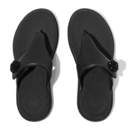 F-MODE GO Beadie-Button Adjustable Toe-Post Sandals