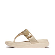 F-MODE GO Beadie-Button Adjustable Toe-Post Sandals