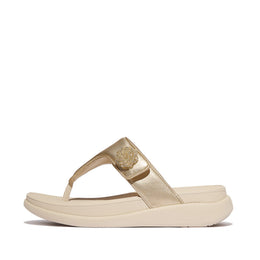 F-MODE GO Beadie-Button Adjustable Toe-Post Sandals