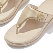 F-MODE GO Beadie-Button Adjustable Toe-Post Sandals
