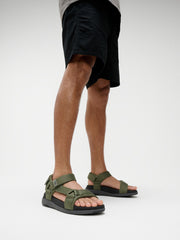 F-MODE Go Mens Adjustable Webbing Back-Strap Sandals