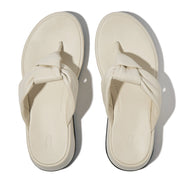 F-MODE Knot Soft-Leather Flatform Toe-Post Sandals