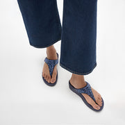 LULU Crystal-Mix Toe-Post Sandals