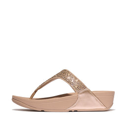 LULU Crystal-Mix Toe-Post Sandals