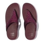 LULU Crystal-Mix Toe-Post Sandals