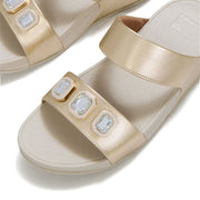 LULU Bold Crystal  Metallic Two-Bar Slides