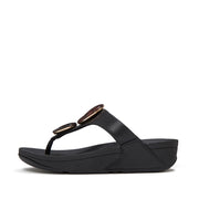 LULU Chunky Wooden Stone Toe-Post Sandals