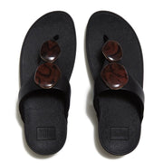 LULU Chunky Wooden Stone Toe-Post Sandals
