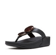 LULU Chunky Wooden Stone Toe-Post Sandals
