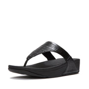 LULU Crocodile Toe-Post Sandals
