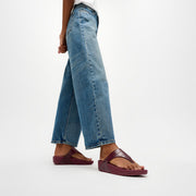 LULU Crocodile Toe-Post Sandals
