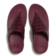 LULU Crocodile Toe-Post Sandals