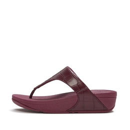 LULU Crocodile Toe-Post Sandals