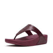 LULU Crocodile Toe-Post Sandals