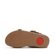LULU Crystal Buckle Two-Bar Sandals