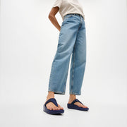 LULU Crystal Embellished Toe-Post Sandals