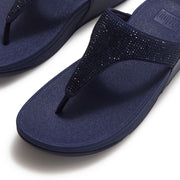 LULU Crystal Embellished Toe-Post Sandals