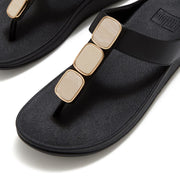 LULU Glossy Button Toe-Post Sandals