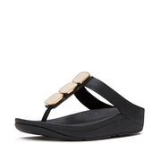 LULU Glossy Button Toe-Post Sandals