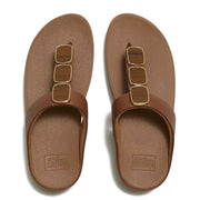 LULU Glossy Button Toe-Post Sandals