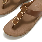LULU Glossy Button Toe-Post Sandals