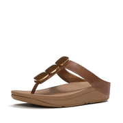 LULU Glossy Button Toe-Post Sandals