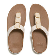 LULU Glossy Button Toe-Post Sandals