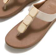 LULU Glossy Button Toe-Post Sandals